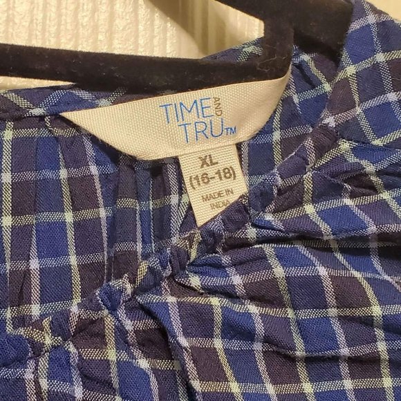 NWT Time and Tru Women's Tiered Plus Dress with Flutter Sleeves, Size XL - Picture 6 of 11